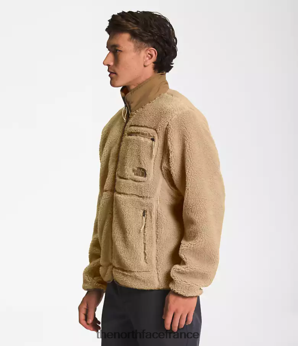 vêtements The North Face Hommes veste zippée à poils extrêmes kaki pierre/marron utilitaire ZPZRD548