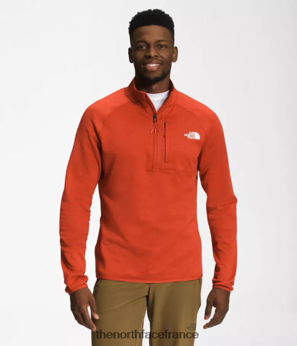 vêtements The North Face Hommes Canyonlands-zip bruyère en bronze rouillé ZPZRD410