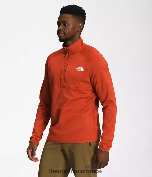 vêtements The North Face Hommes Canyonlands-zip bruyère en bronze rouillé ZPZRD410