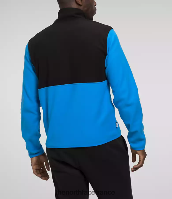 vêtements The North Face Hommes alpine polartec 100 -zip bleu optique/noir tnf ZPZRD776