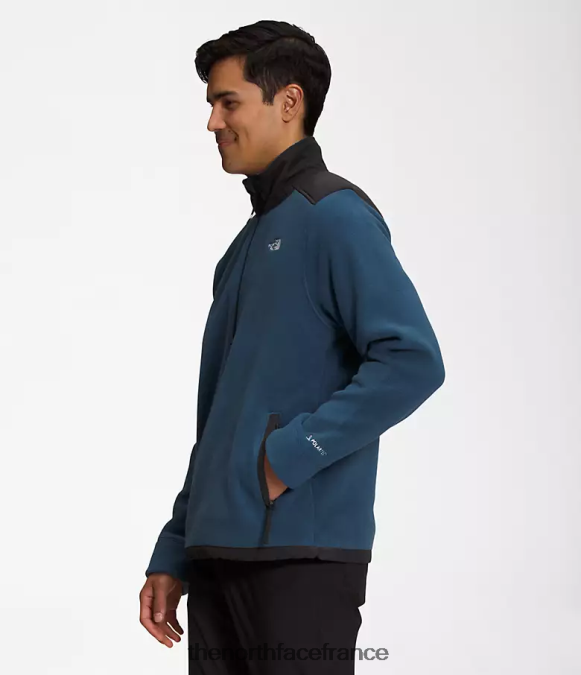 vêtements The North Face Hommes alpine polartec 200 -zip bleu ombragé/noir tnf ZPZRD356