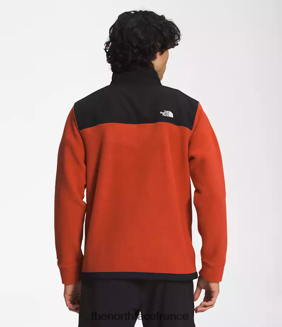 vêtements The North Face Hommes alpine polartec 200 -zip bronze rouillé/noir tnf ZPZRD358