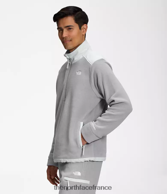 vêtements The North Face Hommes alpine polartec 200 -zip gris fondu/gris étain ZPZRD357