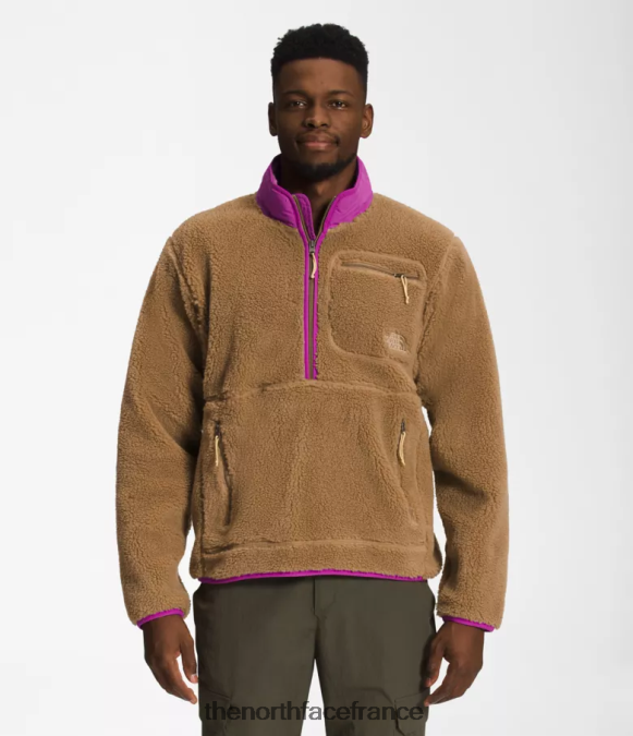 vêtements The North Face Hommes pull à poils extrêmes fleur de cactus utilitaire marron/violet ZPZRD122