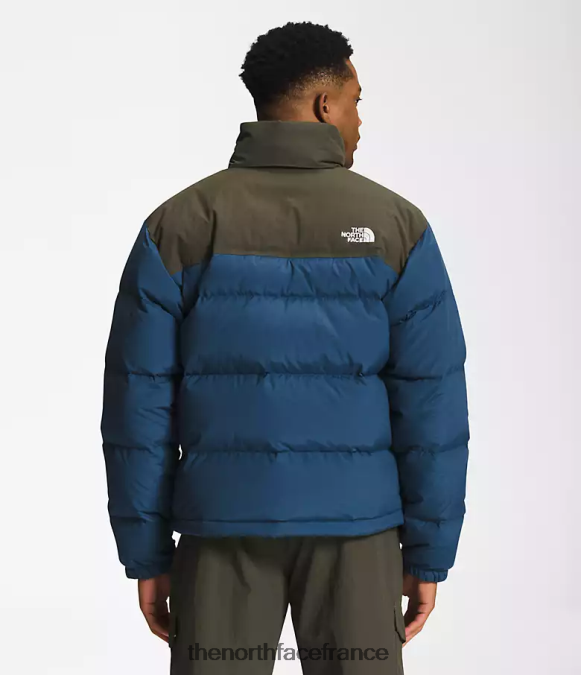 vêtements The North Face Hommes 92 nuptse hi-tek low-fi bleu ombragé/nouveau vert taupe ZPZRD826