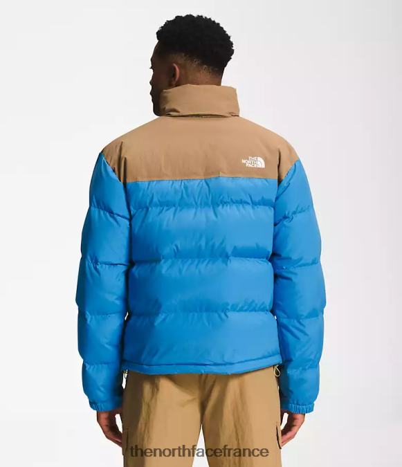 vêtements The North Face Hommes 92 nuptse hi-tek low-fi bleu super sonic/marron utilitaire ZPZRD828