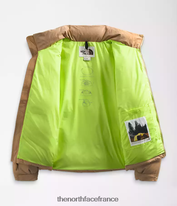 vêtements The North Face Hommes 92 nuptse hi-tek low-fi bleu super sonic/marron utilitaire ZPZRD828