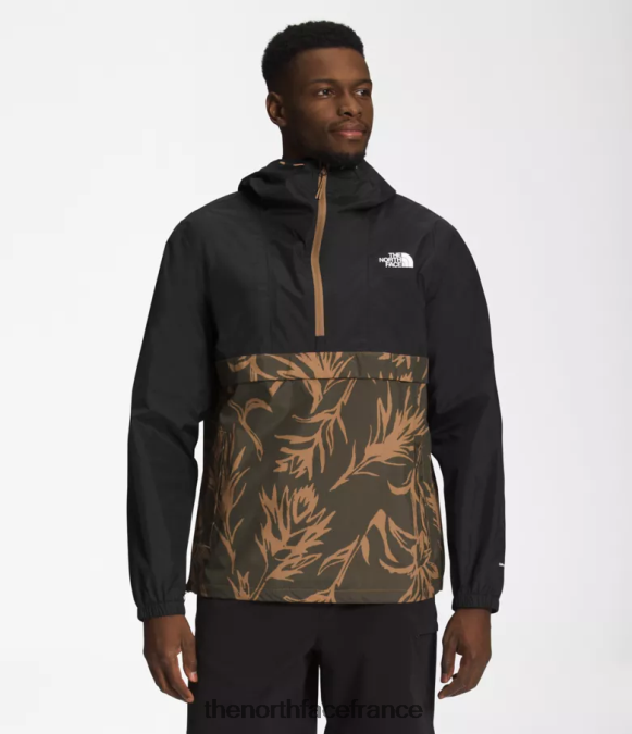 vêtements The North Face Hommes anorak antora imprimé pinceau tnf noir/marron utilitaire ZPZRD700