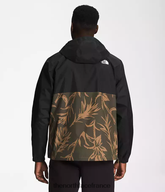 vêtements The North Face Hommes anorak antora imprimé pinceau tnf noir/marron utilitaire ZPZRD700