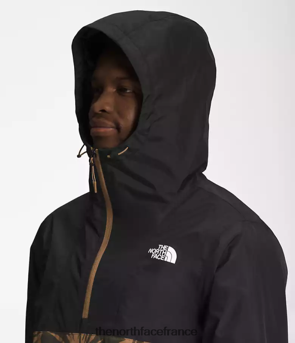 vêtements The North Face Hommes anorak antora imprimé pinceau tnf noir/marron utilitaire ZPZRD700