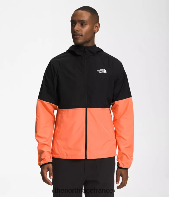 vêtements The North Face Hommes sweat à capuche poids mouche 2.0 noir tnf/orange corail poussiéreux ZPZRD478
