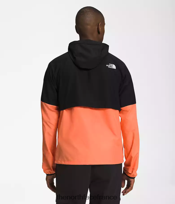 vêtements The North Face Hommes sweat à capuche poids mouche 2.0 noir tnf/orange corail poussiéreux ZPZRD478