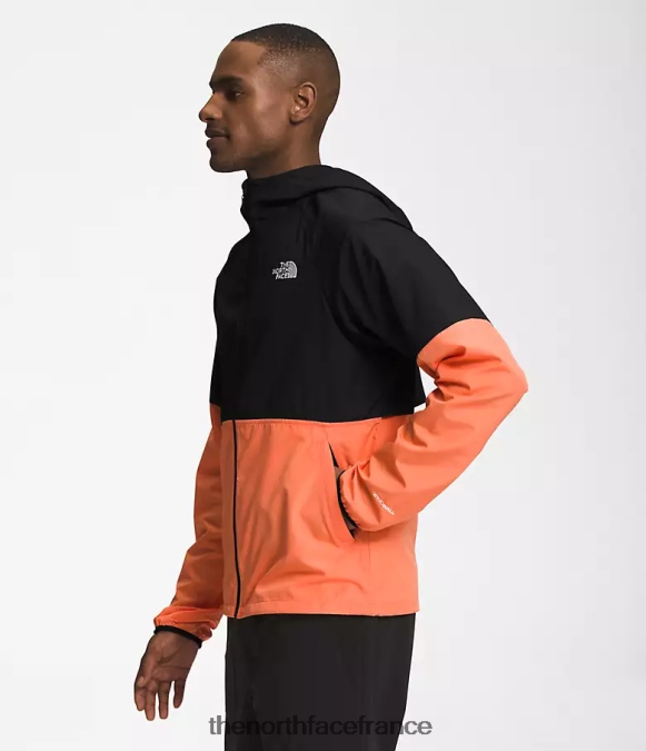 vêtements The North Face Hommes sweat à capuche poids mouche 2.0 noir tnf/orange corail poussiéreux ZPZRD478