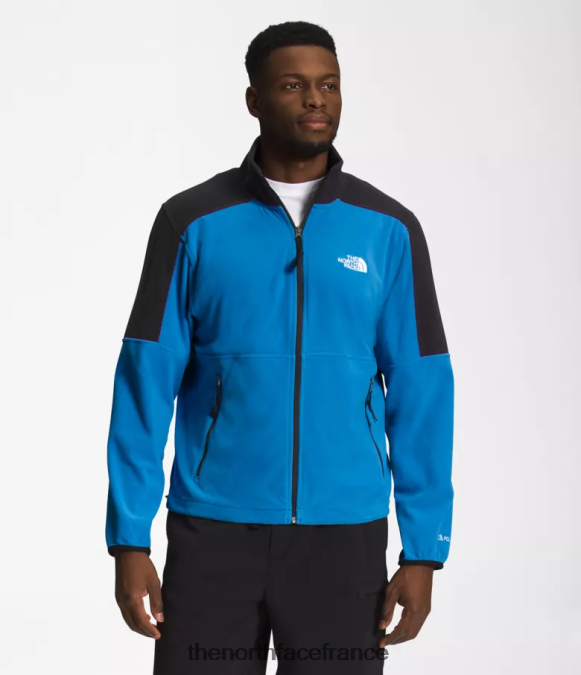 vêtements The North Face Hommes tnf polartec 100 zip intégral bleu super sonic/noir tnf ZPZRD484