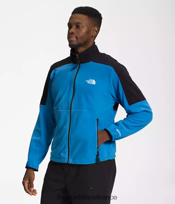 vêtements The North Face Hommes tnf polartec 100 zip intégral bleu super sonic/noir tnf ZPZRD484