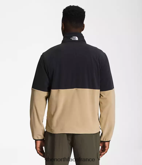 vêtements The North Face Hommes tnf polartec 100 zip intégral pierre kaki/noir tnf ZPZRD483