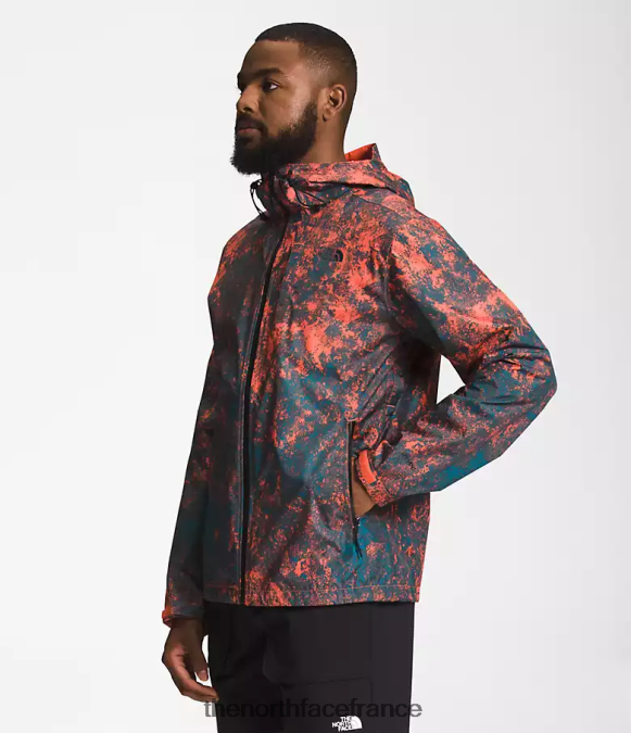 vêtements The North Face Hommes veste alta vista imprimé hyper rock orange rétro ZPZRD1252