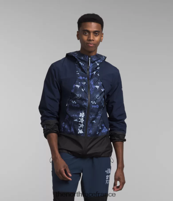 vêtements The North Face Hommes veste coupe-vent trailwear Summit Navy Nature Remix Imprimé/Summit Navy ZPZRD344
