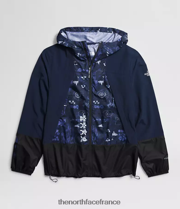 vêtements The North Face Hommes veste coupe-vent trailwear Summit Navy Nature Remix Imprimé/Summit Navy ZPZRD344
