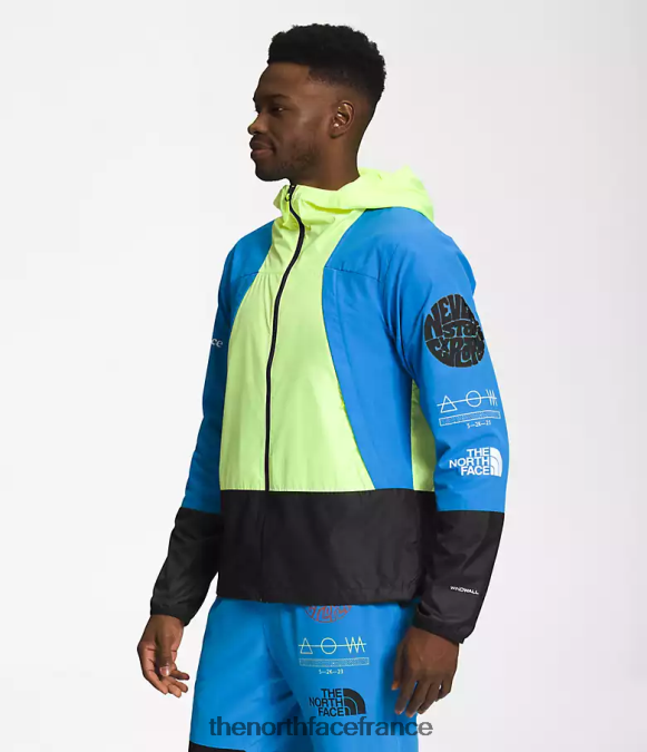 vêtements The North Face Hommes veste coupe-vent trailwear led jaune/bleu super sonic/noir tnf ZPZRD346