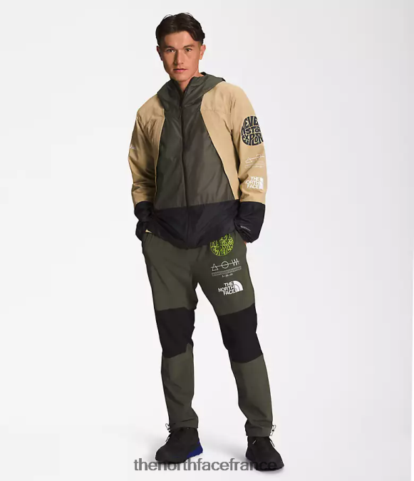 vêtements The North Face Hommes veste coupe-vent trailwear pierre kaki/noir tnf/vert nouveau tuape ZPZRD347