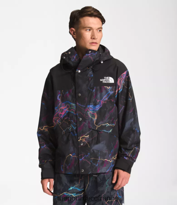 vêtements The North Face Hommes veste de montagne rétro 86 impression de lueur de sentier noir tnf ZPZRD1294