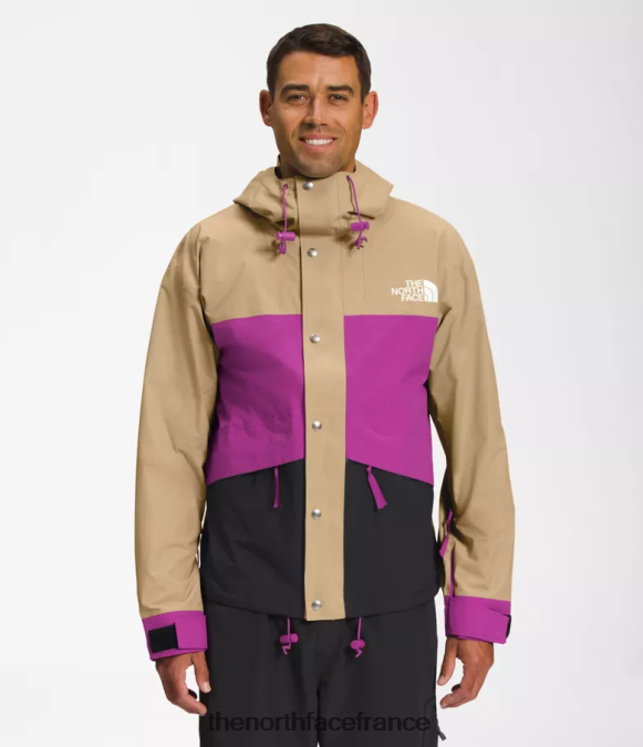 vêtements The North Face Hommes veste de montagne rétro 86 pierre kaki/fleur de cactus violet/noir tnf ZPZRD1297