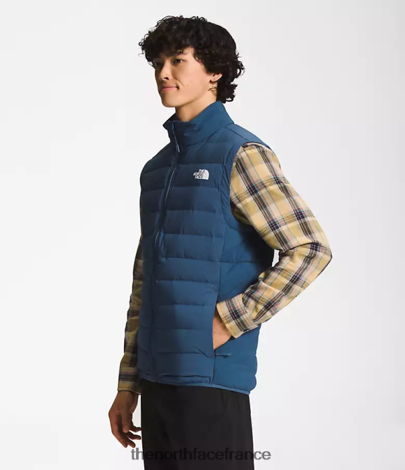vêtements The North Face Hommes belleview gilet extensible bleu ombragé ZPZRD1034