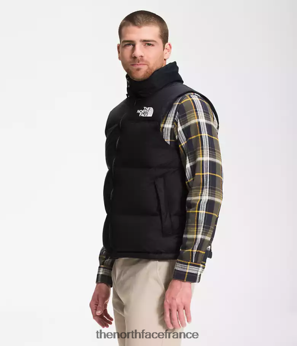 vêtements The North Face Hommes gilet nuptse rétro 1996 tnf recyclé noir ZPZRD288