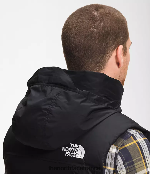 vêtements The North Face Hommes gilet nuptse rétro 1996 tnf recyclé noir ZPZRD288