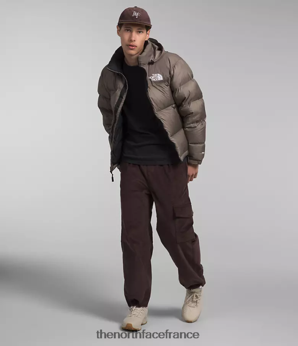 vêtements The North Face Hommes veste nuptse rétro 1996 faucon brun ZPZRD470