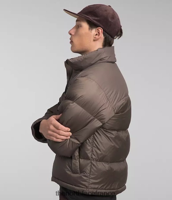 vêtements The North Face Hommes veste nuptse rétro 1996 faucon brun ZPZRD470