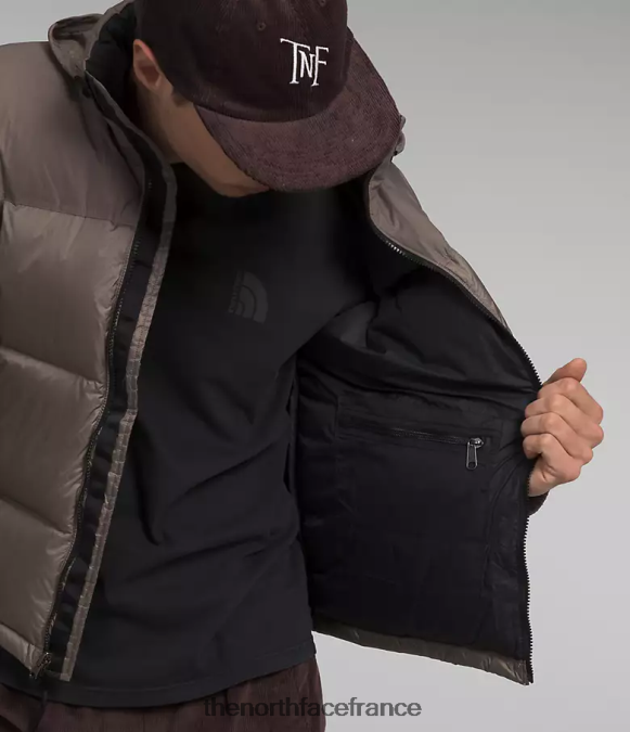 vêtements The North Face Hommes veste nuptse rétro 1996 faucon brun ZPZRD470