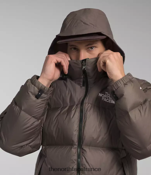 vêtements The North Face Hommes veste nuptse rétro 1996 faucon brun ZPZRD470