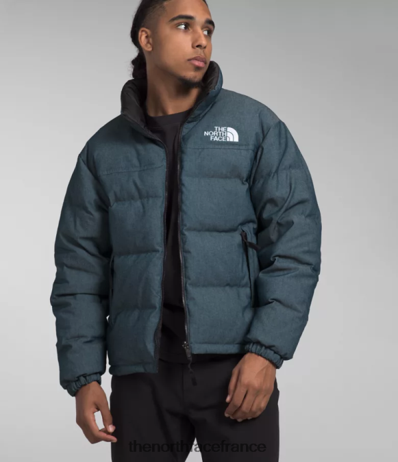 vêtements The North Face Hommes veste nuptse réversible 92 bleu jean/noir tnf ZPZRD1205