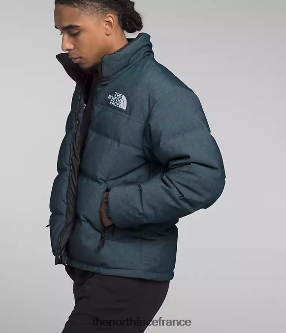 vêtements The North Face Hommes veste nuptse réversible 92 bleu jean/noir tnf ZPZRD1205