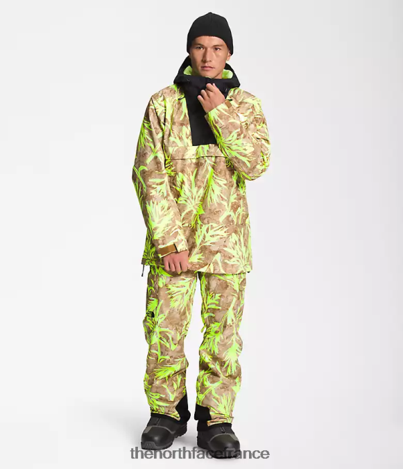 vêtements The North Face Hommes anorak silvani imprimé pinceau marron utilitaire/noir tnf ZPZRD1121