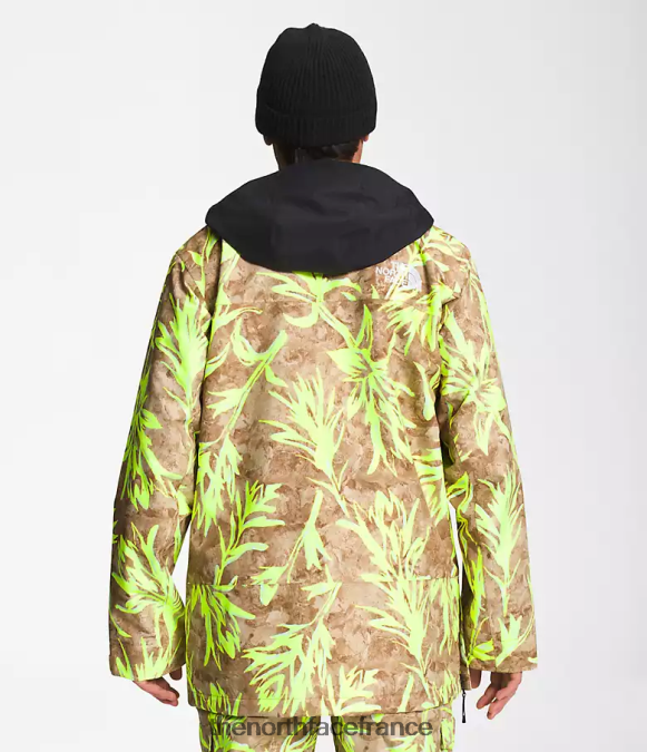 vêtements The North Face Hommes anorak silvani imprimé pinceau marron utilitaire/noir tnf ZPZRD1121