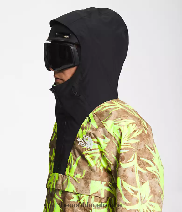 vêtements The North Face Hommes anorak silvani imprimé pinceau marron utilitaire/noir tnf ZPZRD1121