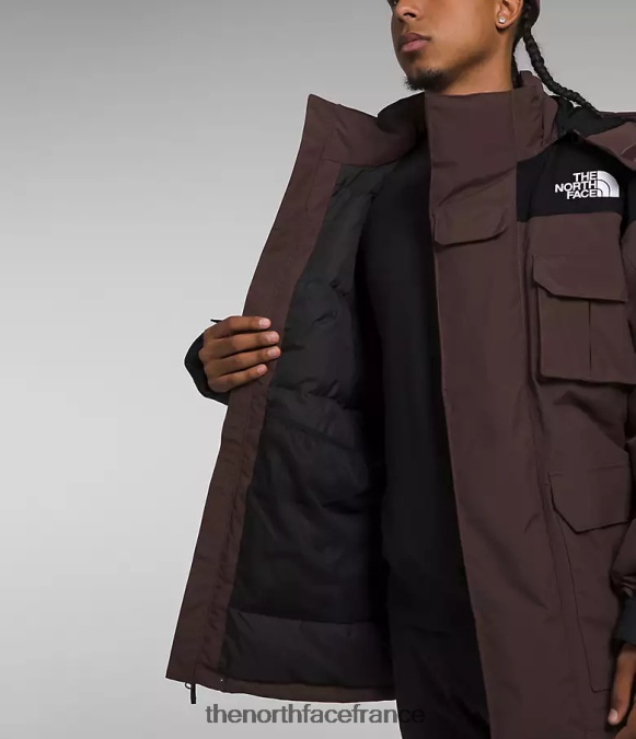 vêtements The North Face Hommes parka isolé Coldworks brun charbon/noir tnf ZPZRD1244