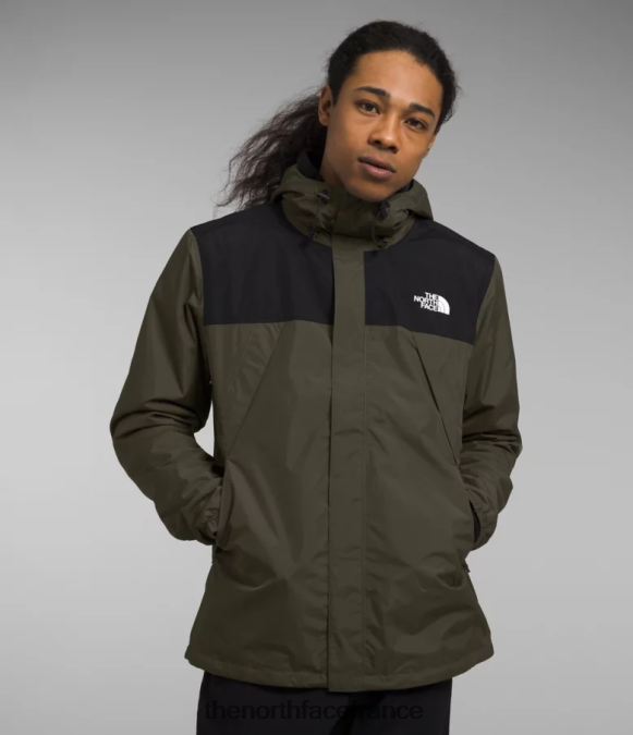 vêtements The North Face Hommes triclimate d'Antora nouveau vert taupe/noir tnf ZPZRD1002