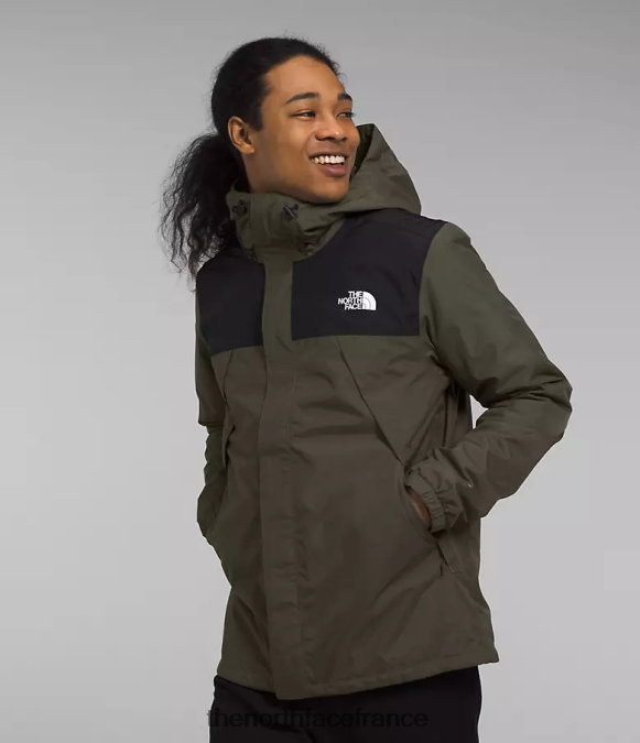 vêtements The North Face Hommes triclimate d'Antora nouveau vert taupe/noir tnf ZPZRD1002
