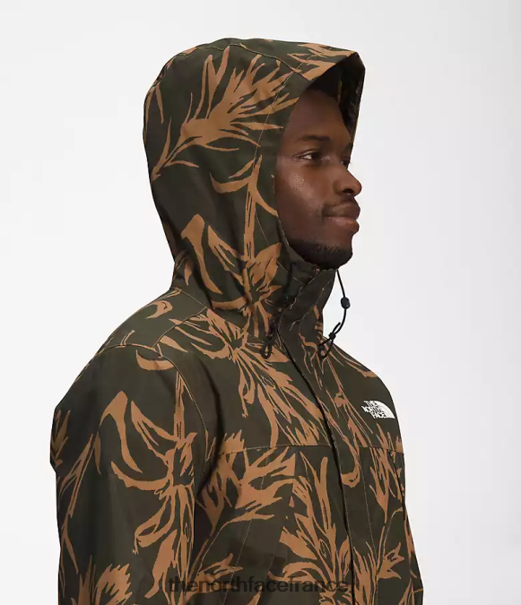 vêtements The North Face Hommes veste Antora imprimé pinceau tropical marron utilitaire ZPZRD287