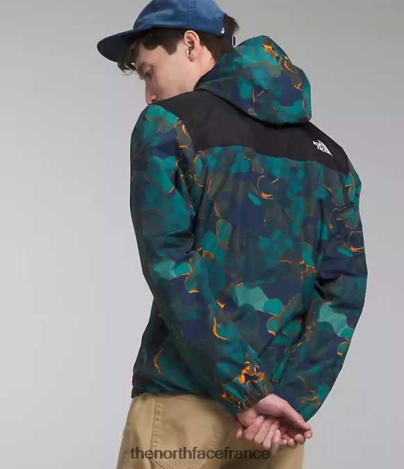 vêtements The North Face Hommes veste Antora imprimé texture camouflage bleu marine sommet/noir tnf ZPZRD281