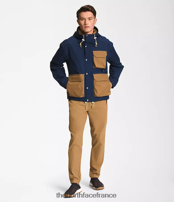 vêtements The North Face Hommes veste de pluie utilitaire m66 bleu marine sommet/marron utilitaire ZPZRD294