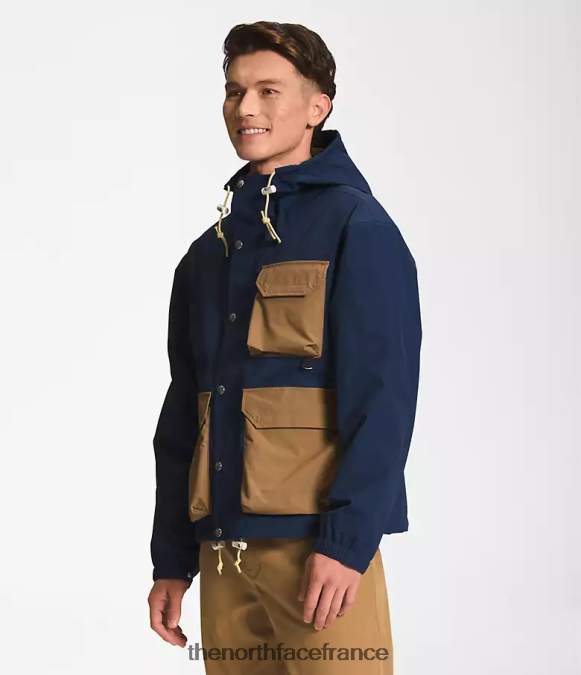vêtements The North Face Hommes veste de pluie utilitaire m66 bleu marine sommet/marron utilitaire ZPZRD294