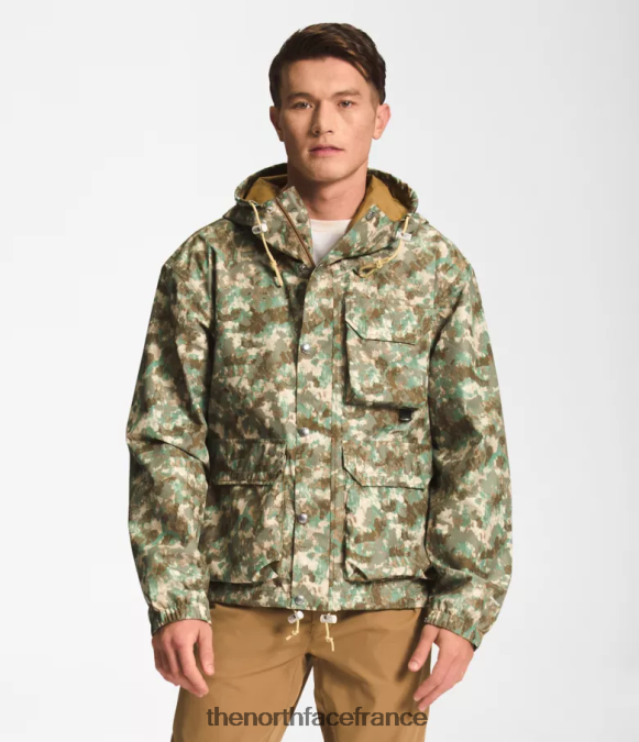 vêtements The North Face Hommes veste de pluie utilitaire m66 imprimé camouflage pointillé olive militaire ZPZRD296