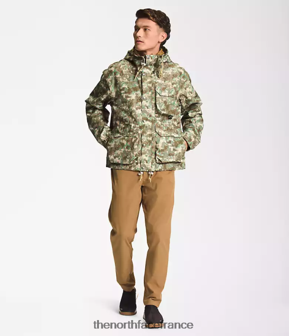 vêtements The North Face Hommes veste de pluie utilitaire m66 imprimé camouflage pointillé olive militaire ZPZRD296
