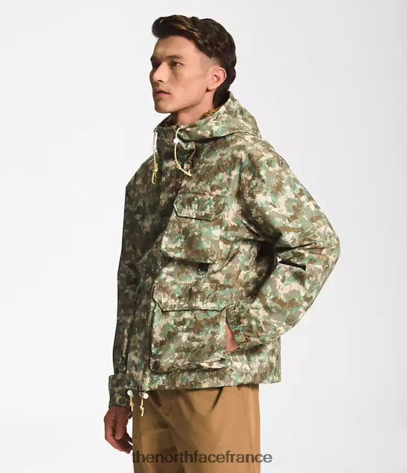 vêtements The North Face Hommes veste de pluie utilitaire m66 imprimé camouflage pointillé olive militaire ZPZRD296