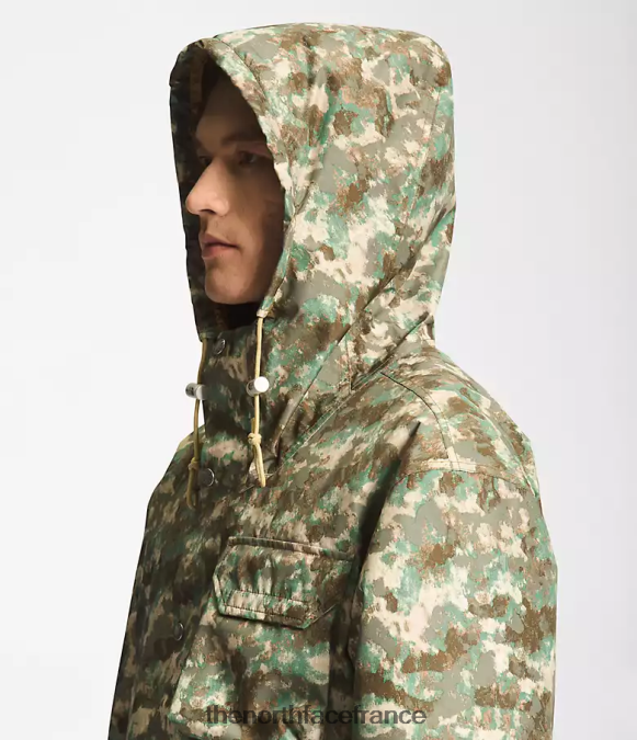 vêtements The North Face Hommes veste de pluie utilitaire m66 imprimé camouflage pointillé olive militaire ZPZRD296
